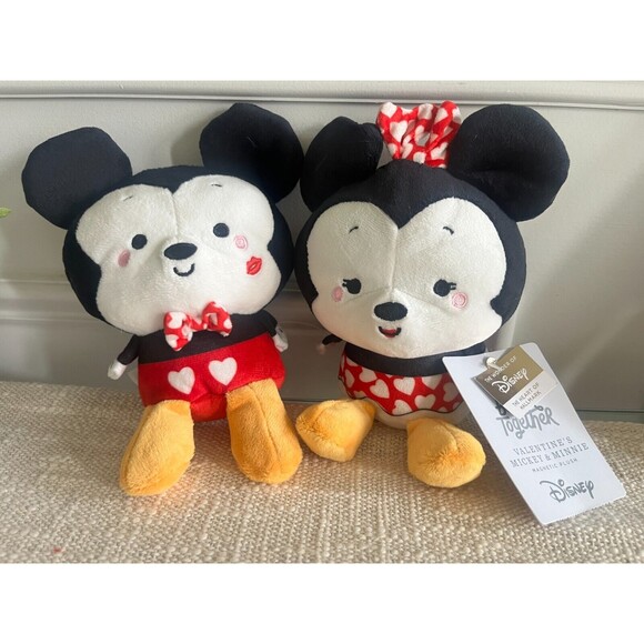 Hallmark Valentines Disney Better Together Mickey Minnie Mouse Plush Stuffed 2 - Picture 1 of 6
